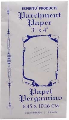 AzureGreen Fortune Telling Toys Spell Writing Parchment Paper 12 Pack 3"" x 4""